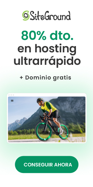 Anuncio - Hosting Web SiteGround - Diseñado para administración web. Velocidad, Herramientas y Soporte de primera. Clic aquí.